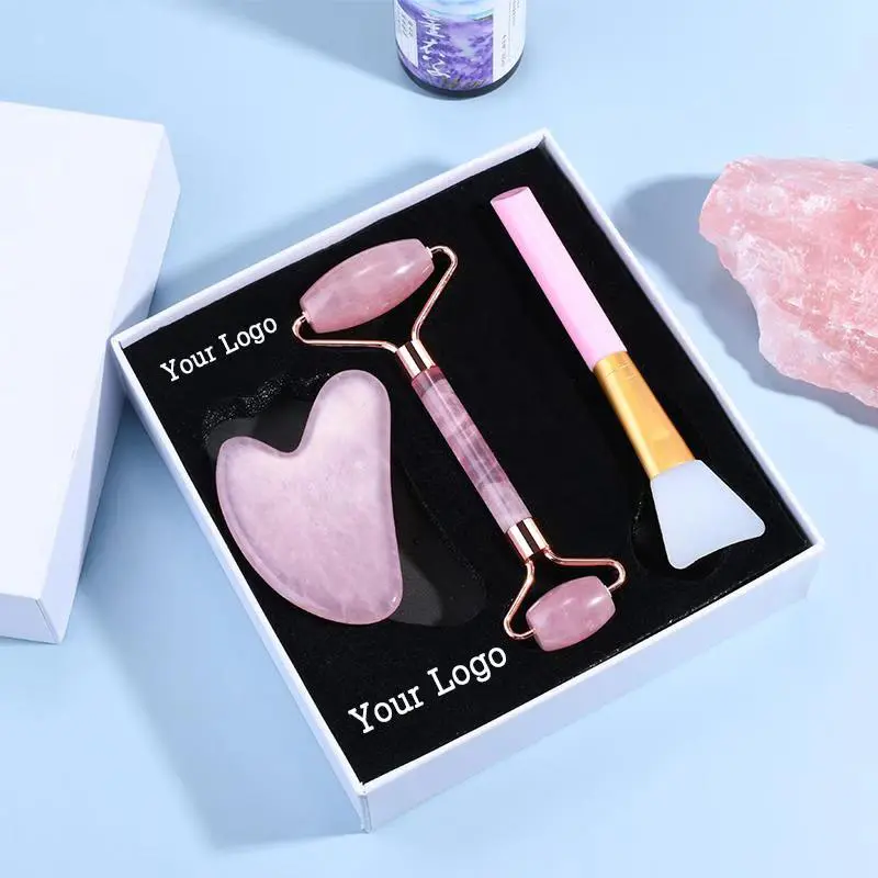 rose quartz gua sha 3 pieces
