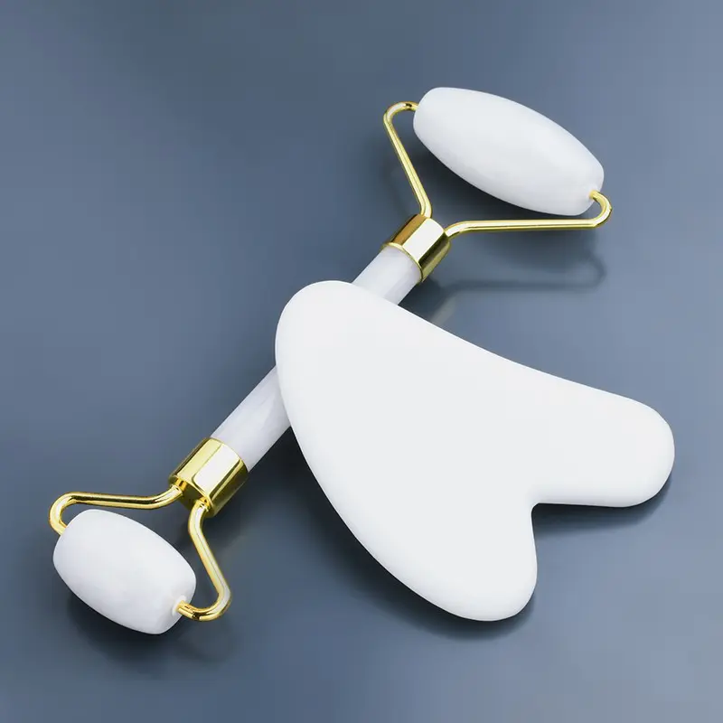 white jade gua sha roller