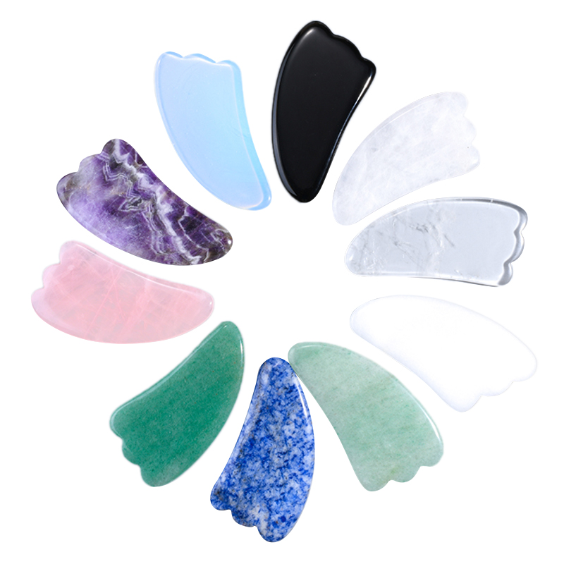 gemstone gua sha horn