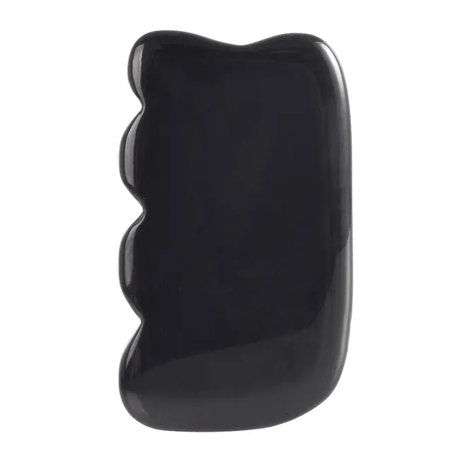 wave black obsidian gua sha