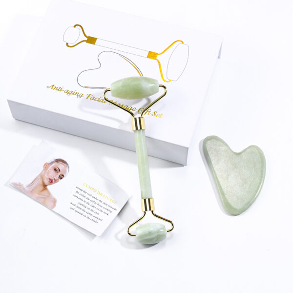 Xiuyan Crystal Jade Roller Gua Sha Set - Image 2