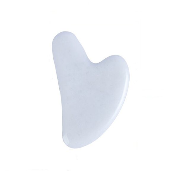 Natural White Jade gua sha Scratch Facial Acupuntura Point for Foot Back Head Massage Stone Therapy