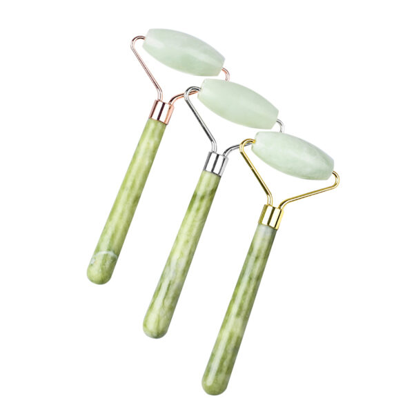 Natural Xiuyan Green Jade Roller Micro-Neck Therapy Massage