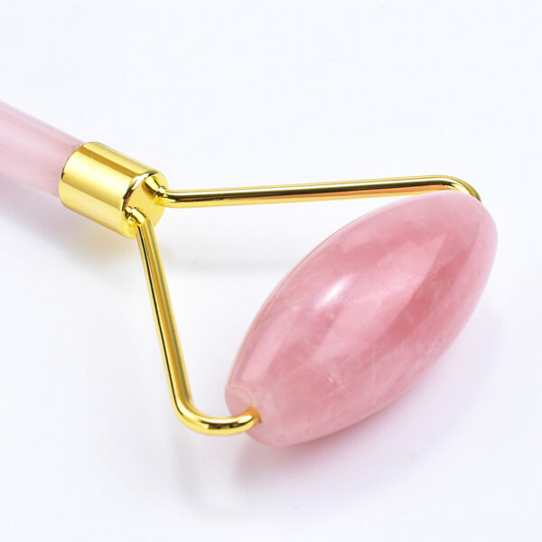 Natural Rose Quartz Stone Face Massage Tool - Image 6