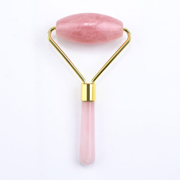 Natural Rose Quartz Stone Face Massage Tool