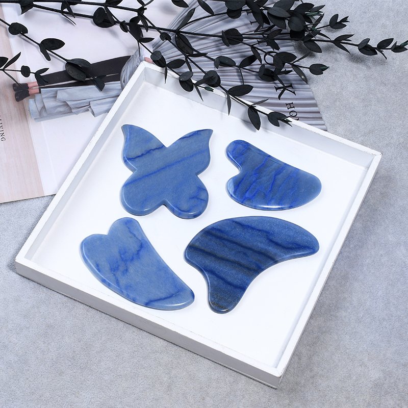 Blue aventurine gua sha stone