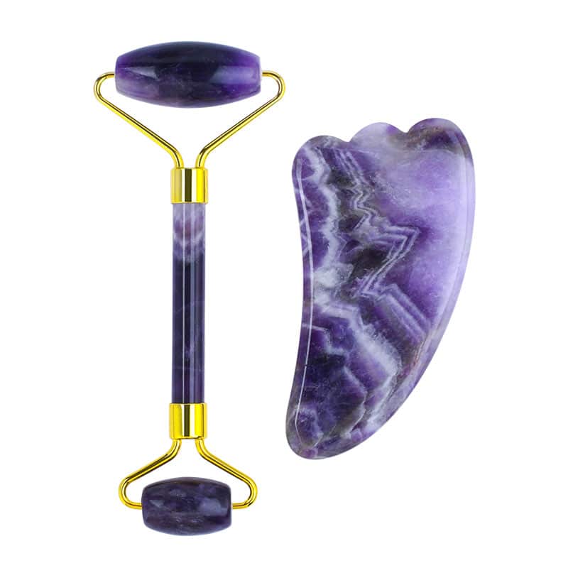 amethyst 1 - Jade Roller and Gua Sha Set Wholesale | Gua Sha Supplier & Manufacturer