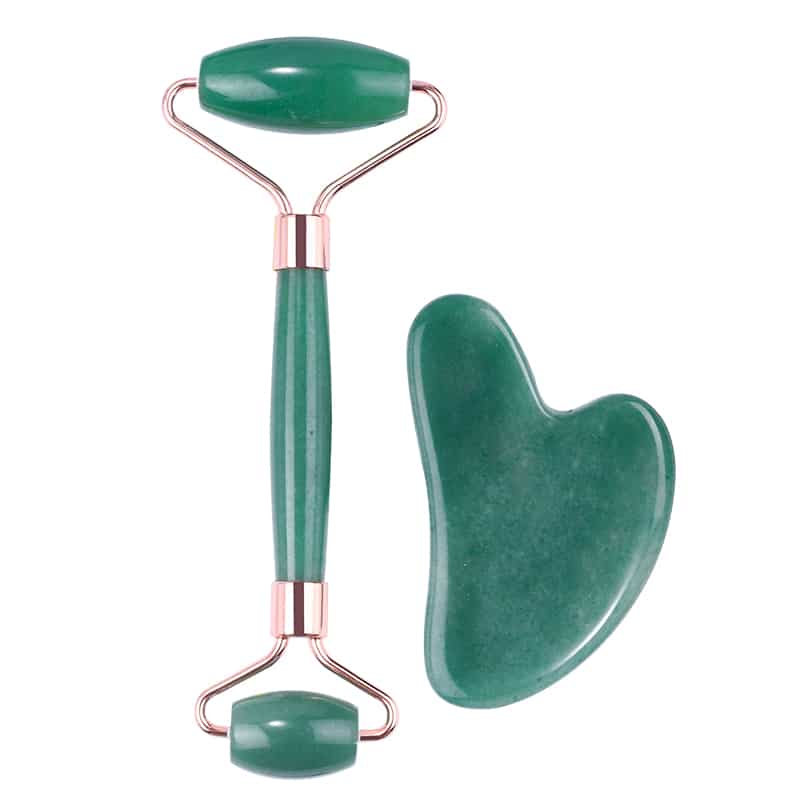 green aventurine 1 - Jade Roller and Gua Sha Set Wholesale | Gua Sha Supplier & Manufacturer