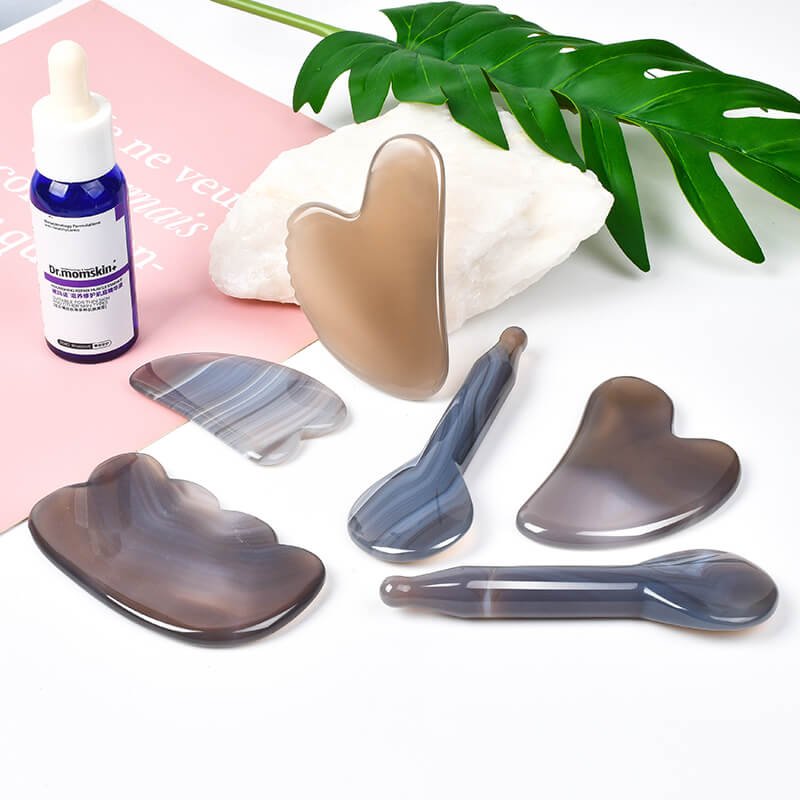 gray agate gua sha massager