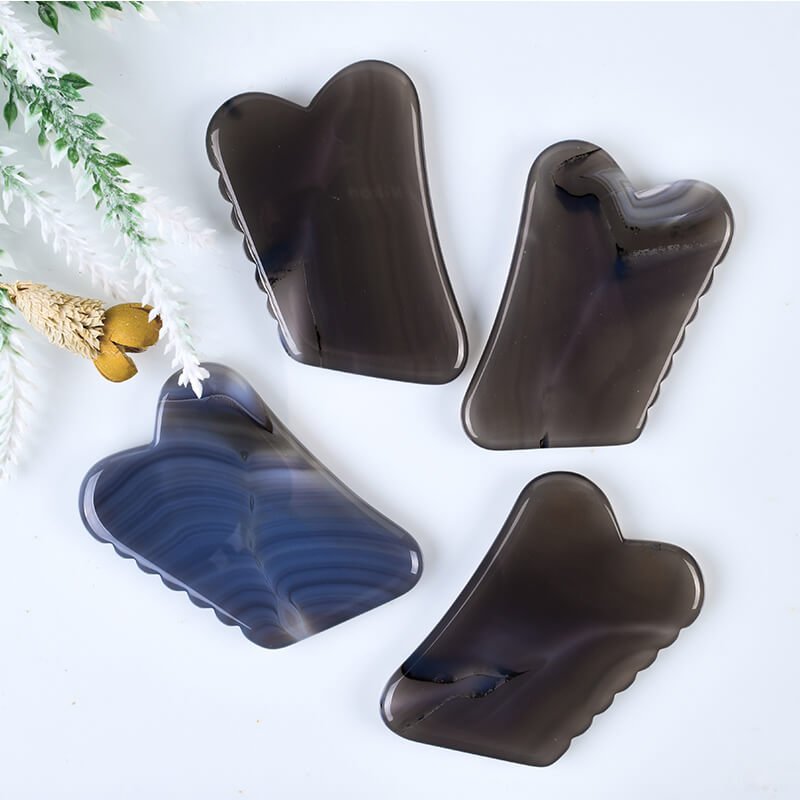 gray agate gua sha massager