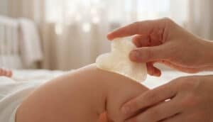using gua sha for infant on leg
