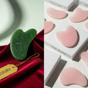 jade vs rose quartz gua sha - retail