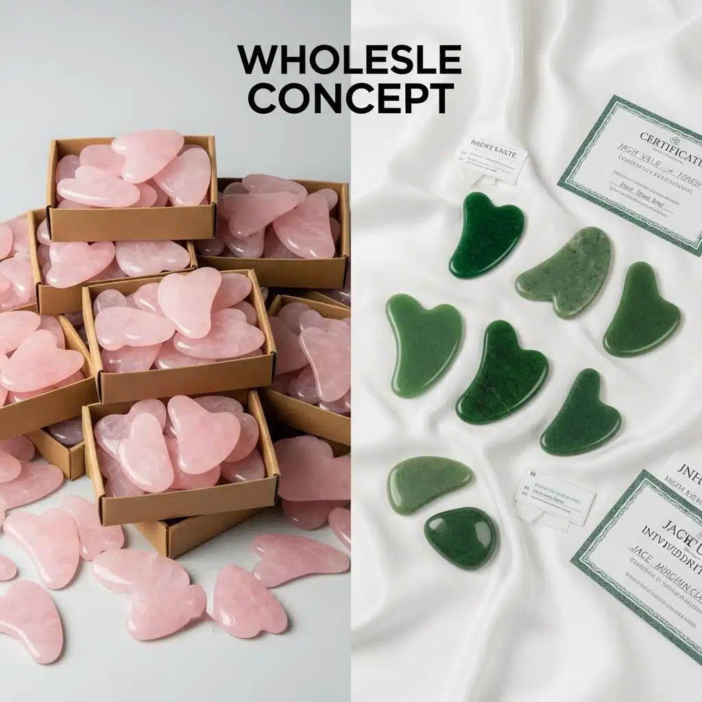 jade vs rose quartz gua sha wholesale