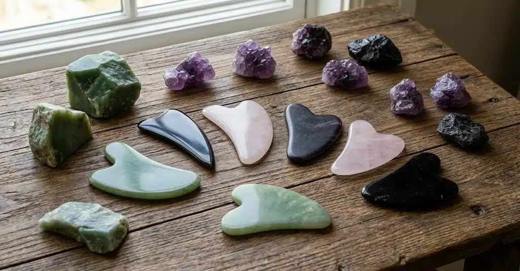Detailed Descriptions 5 gua sha materials
