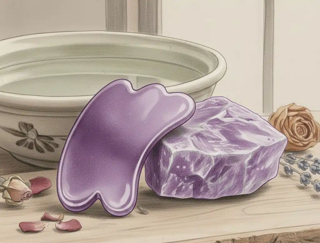 amethyst gua sha materials