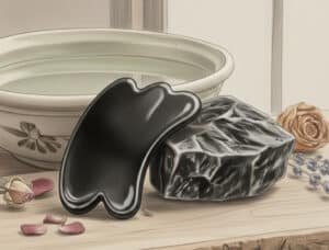 black obsidian gua sha materials