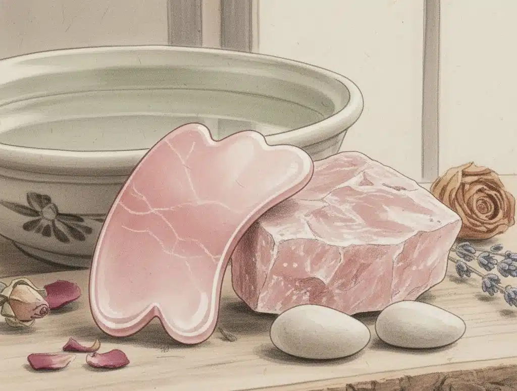 rose quartz gua sha materials