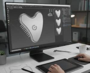 stainless steel gua sha design