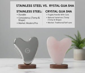 stainless steel gua sha vs quartz gua sha