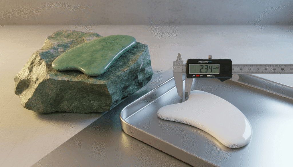 ceramic gua sha vs jade gua sha