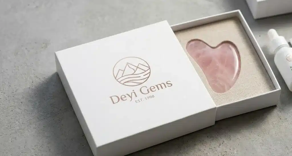 gua sha custom logo on packaging