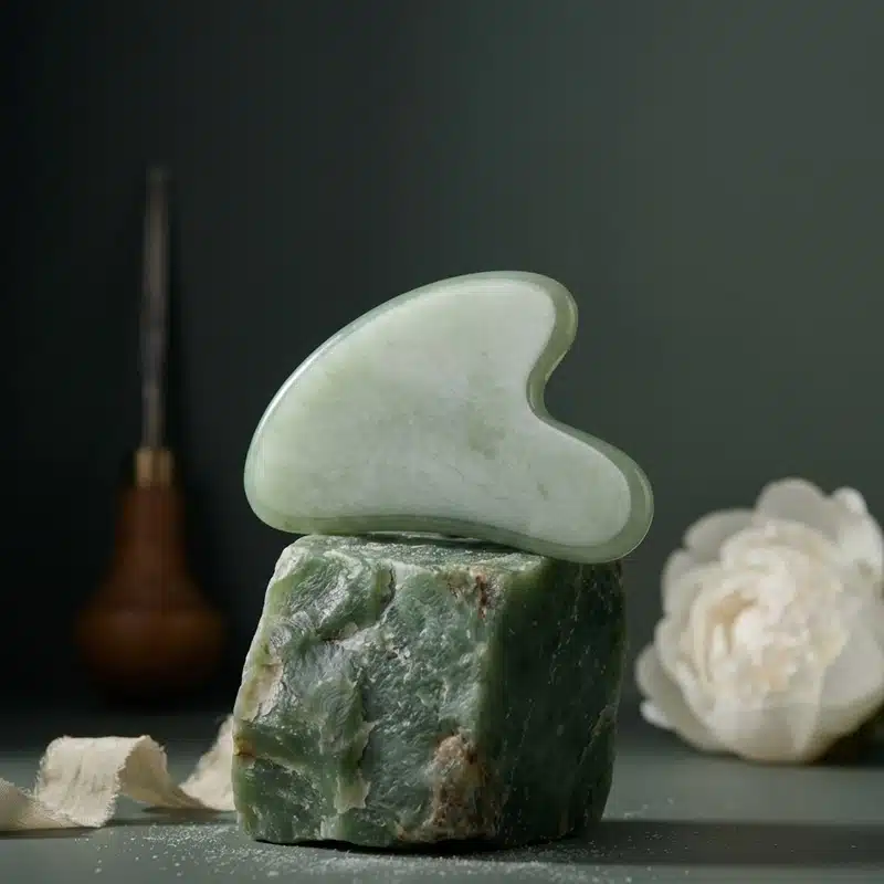 natural green jade gua sha