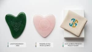 Comparison of different custom logos for Gua Sha