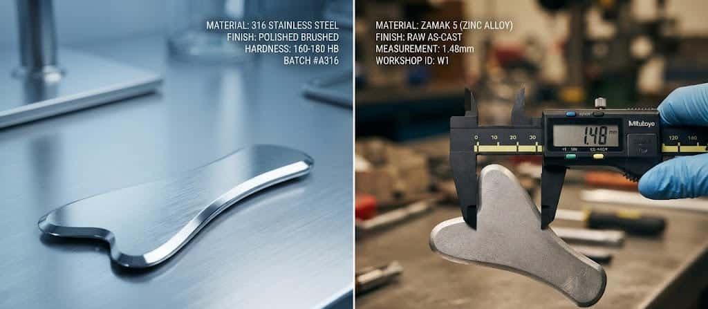 metal gua sha manufacturer stainless steel vs zinc alloy