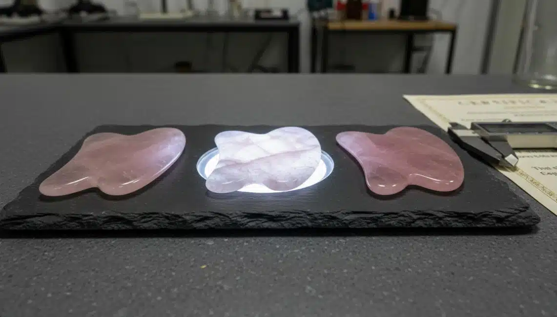 rose quartz gua sha raw material choose