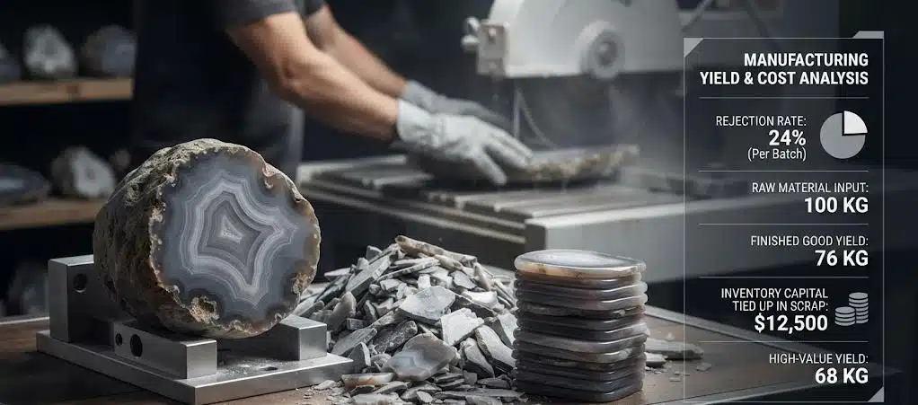 gray agate gua sha production