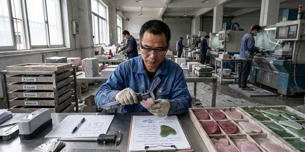 Quality Inspection of Finished Gua Sha Products