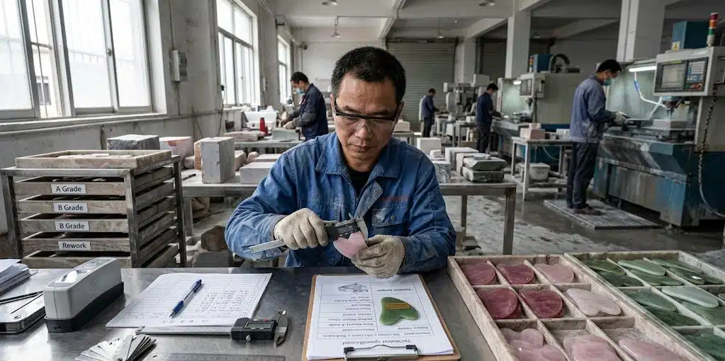 Quality Inspection of Finished Gua Sha Products