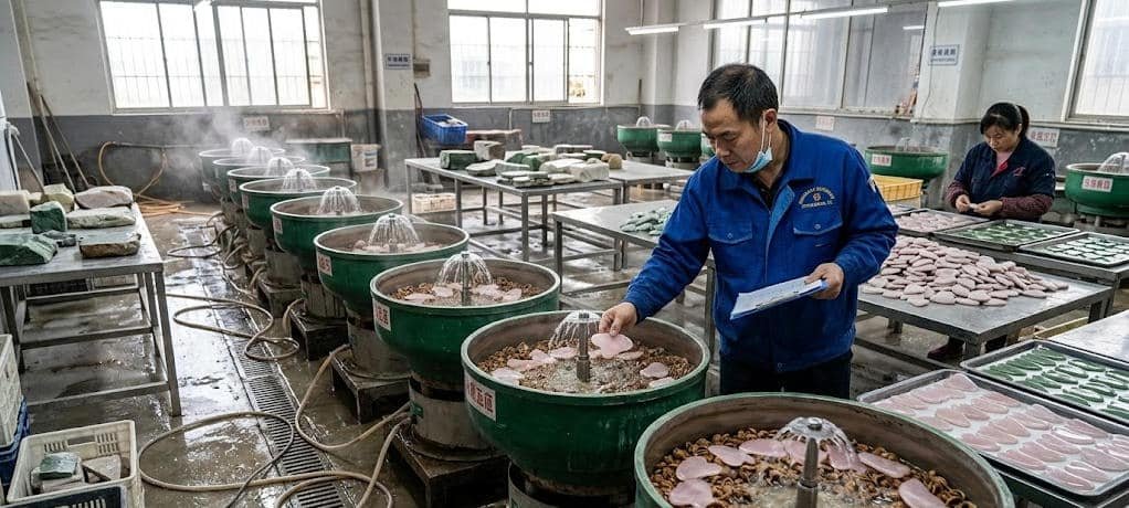 gua sha production Vibratory barrel polishing