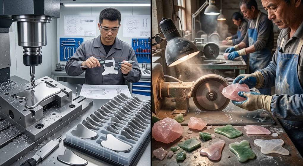Comparison of Precision Between Stainless Steel and Crystal Gua Sha Tools