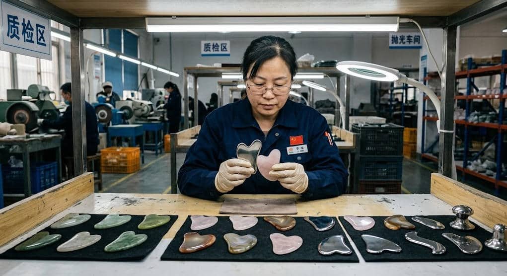 Gua Sha Manufacturer Surface Smoothness Inspection