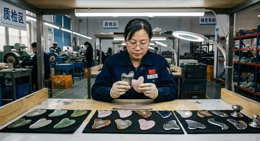 Gua Sha Manufacturer Surface Smoothness Inspection