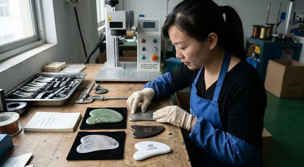 Different materials and corresponding logo production methods