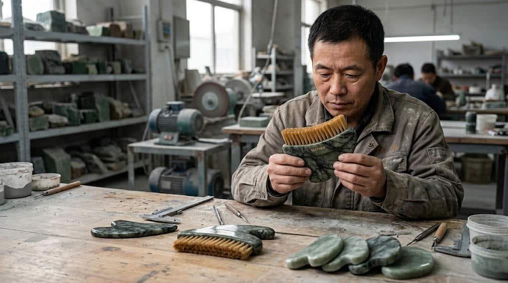 Finished Product Inspection Stage for Gua Sha Lymphatic Brushes