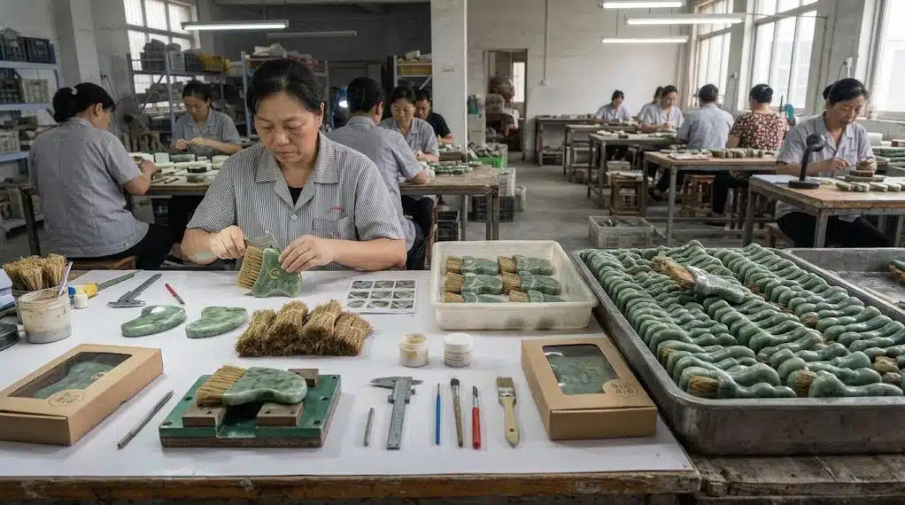 Mass production of lymphatic drainage Gua Sha brushes