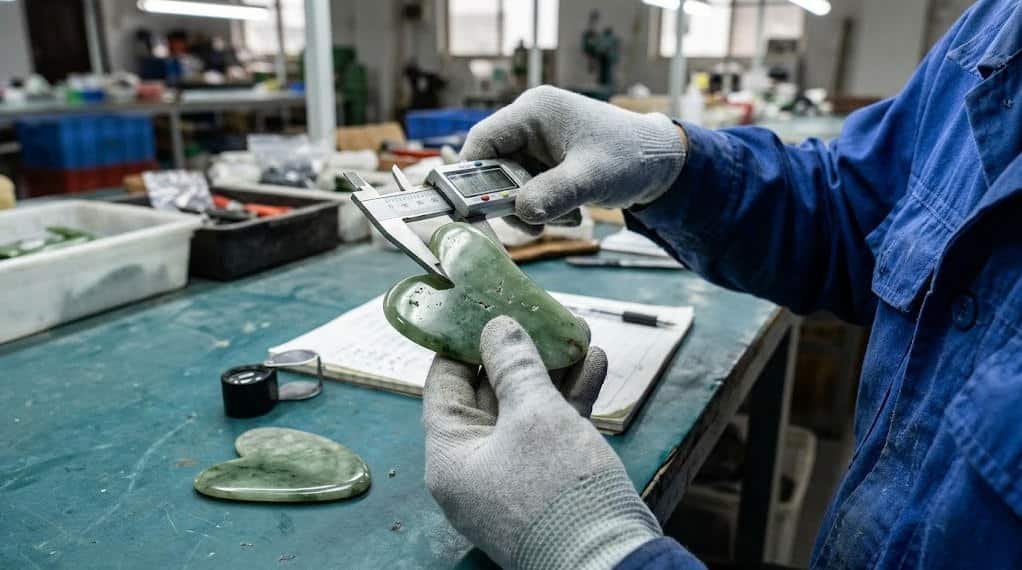 Measurement of pits and cracks on the surface of Gua Sha tools