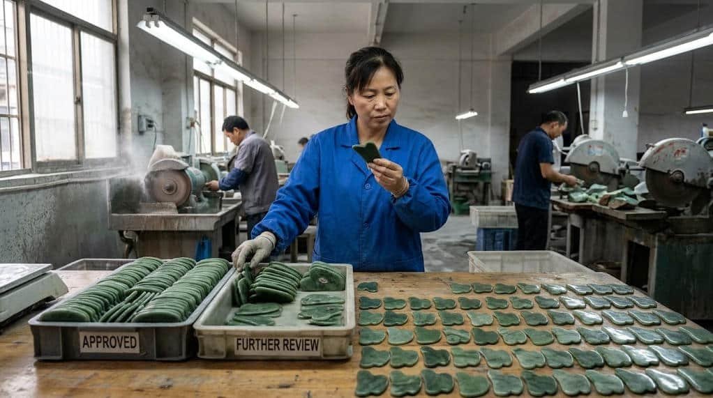 Quality Inspection of Finished Gua Sha Products