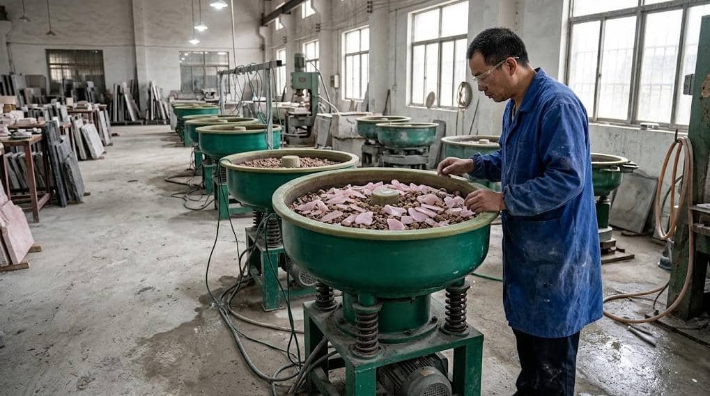 Vibratory Tumbler Polishing for Gua Sha Tools